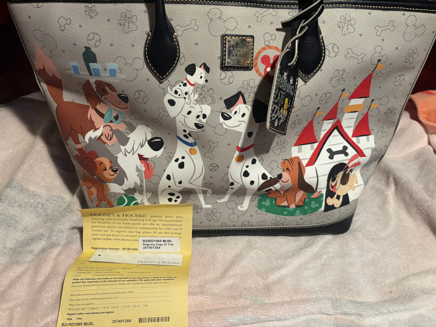 Dooney and bourke Disney Dog Large Tote Bag