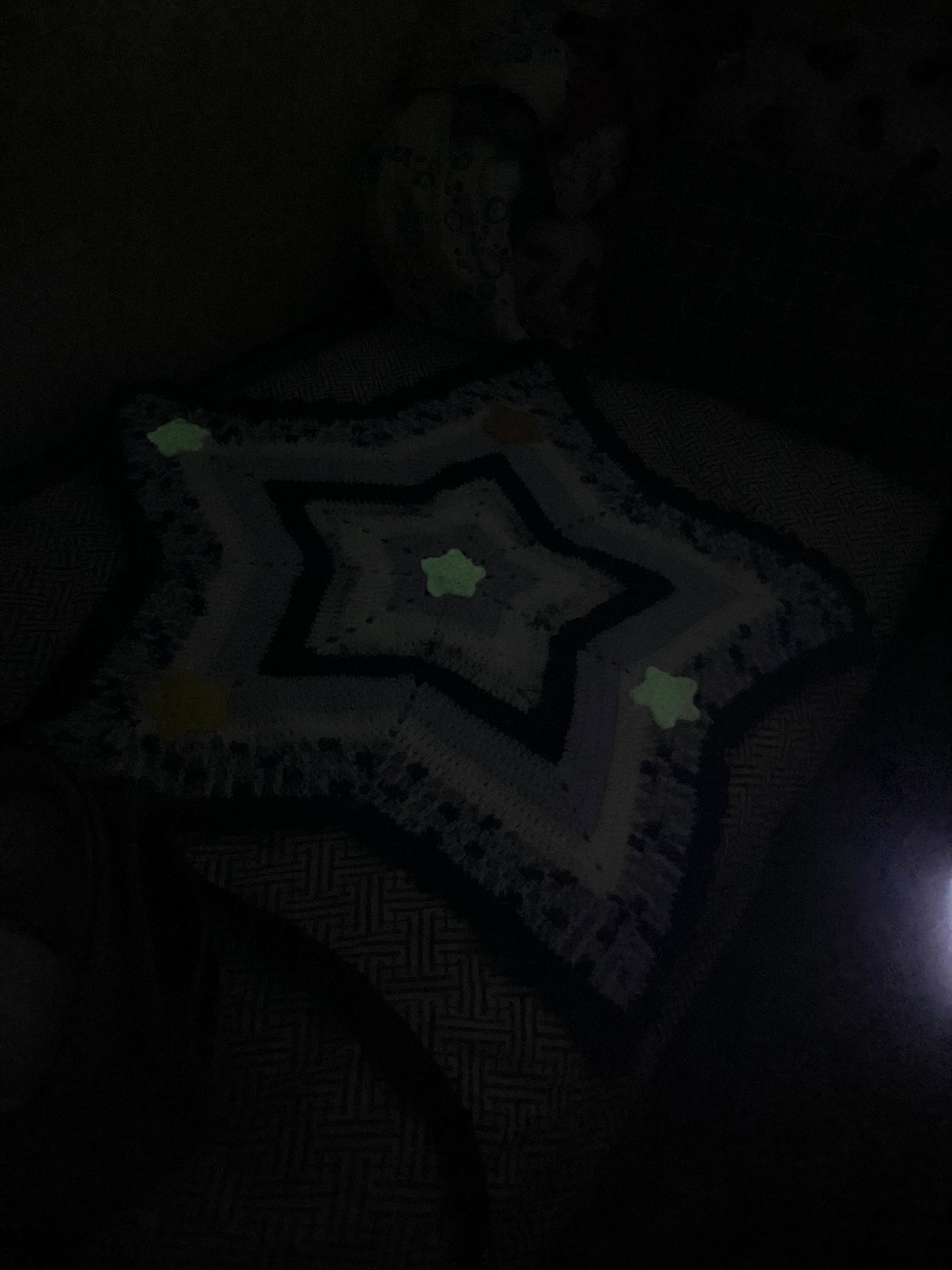 1-BLUE:GLOW n The Dark! STAR Baby blanket!