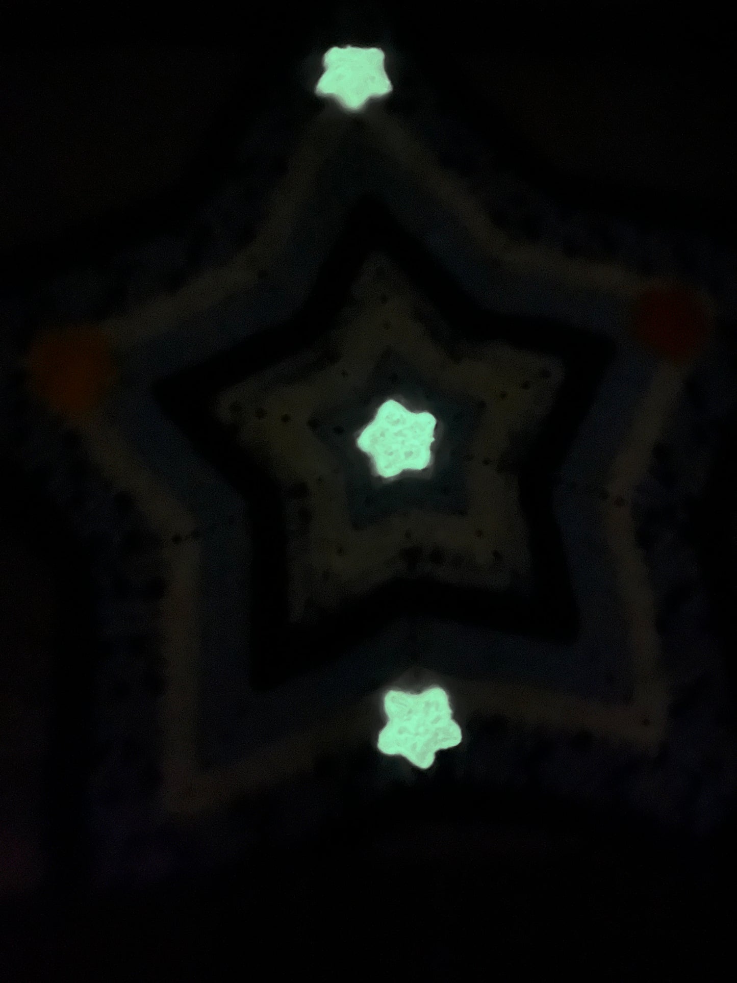 1-BLUE:GLOW n The Dark! STAR Baby blanket!