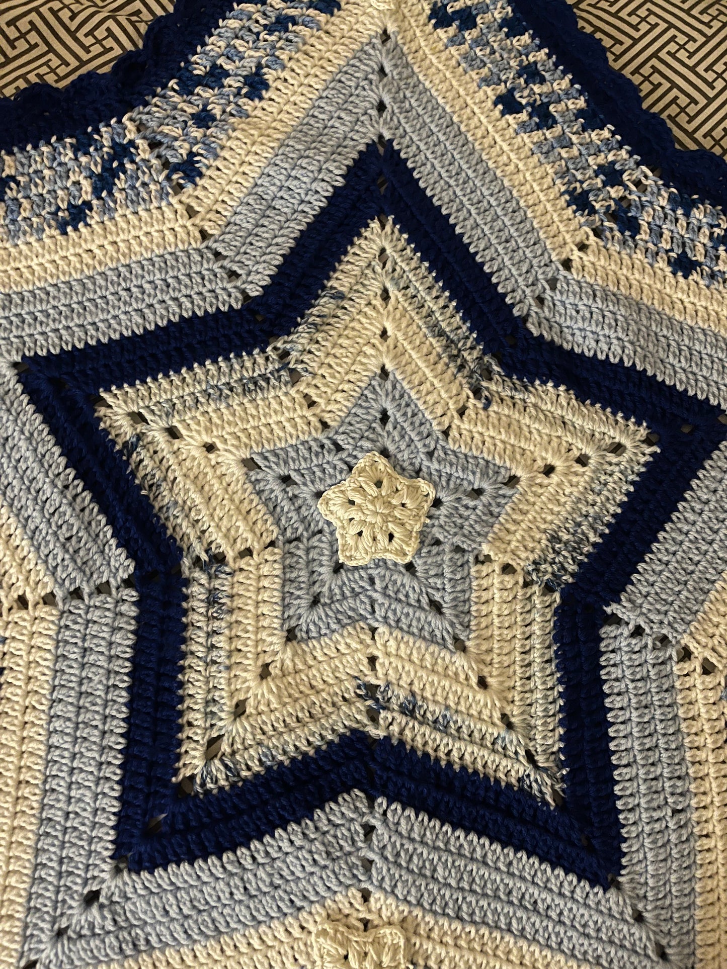 1-BLUE:GLOW n The Dark! STAR Baby blanket!