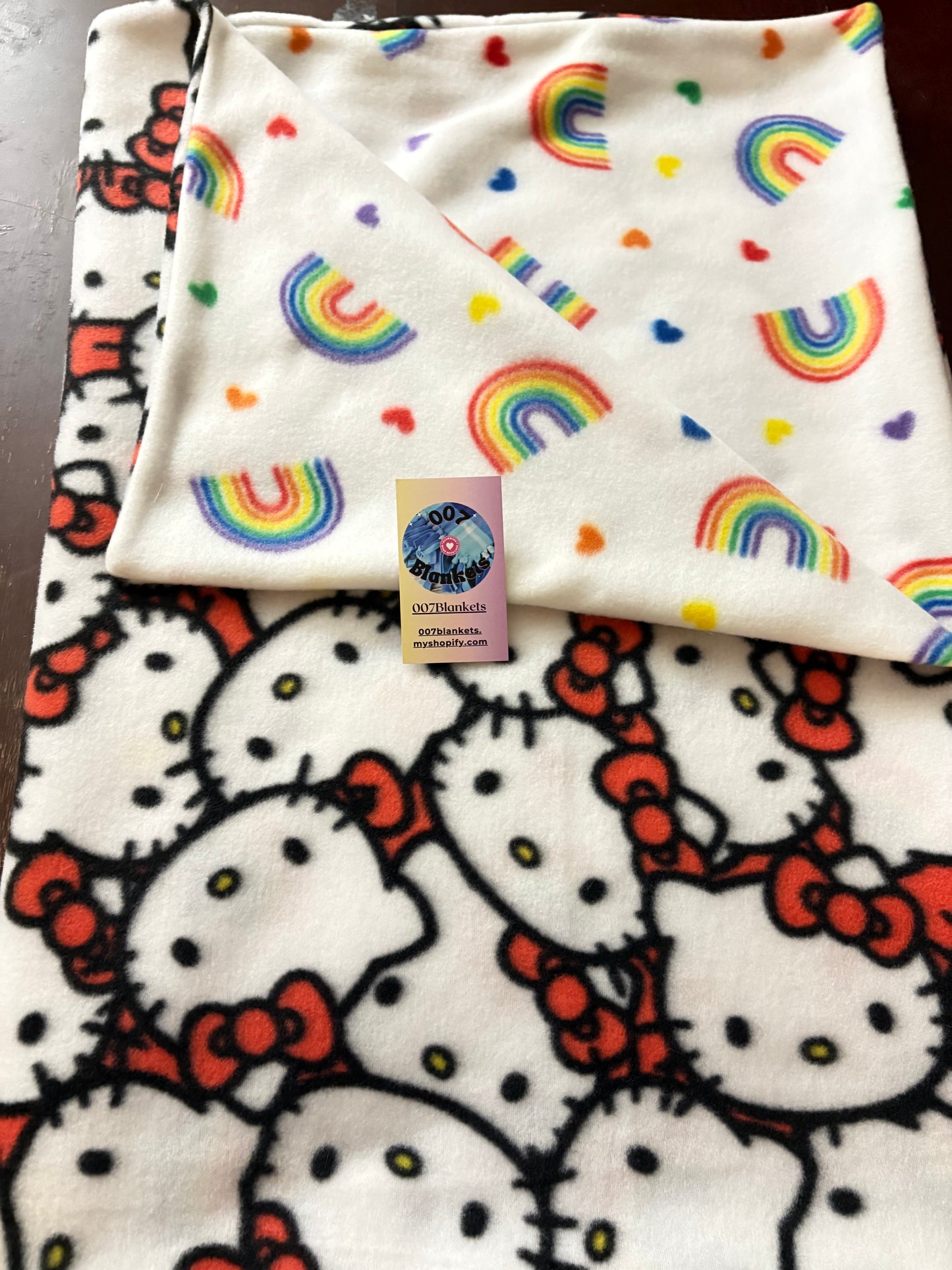 Hello kitty rainbow blanket