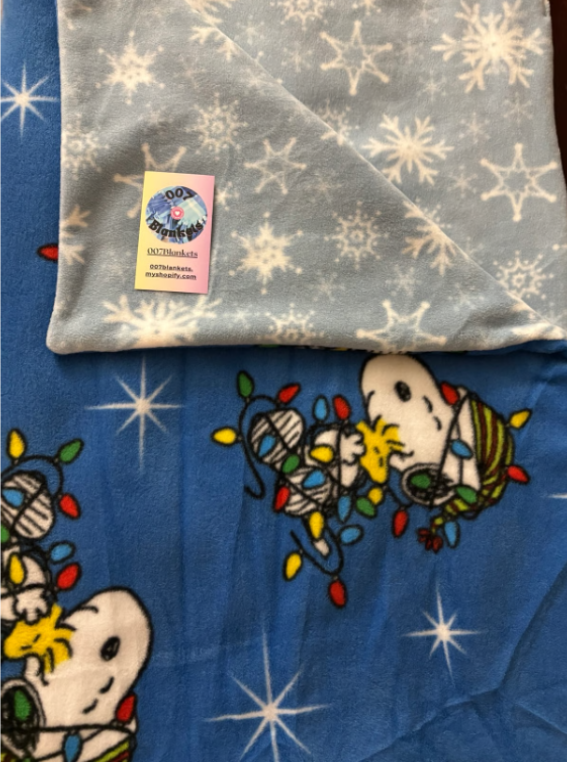 Christmas Snoopy Fleece Blanket